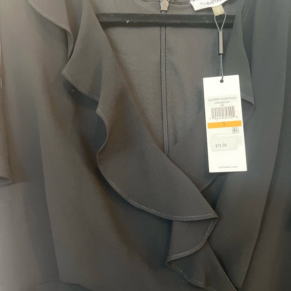 Calvin Klein Ruffle Wrap Top - Picture 3 of 5